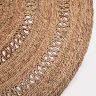 ALFOMBRA FORM DESIGN YUTE OASIS CRUDO NATURAL 120 X 120 CM - 5