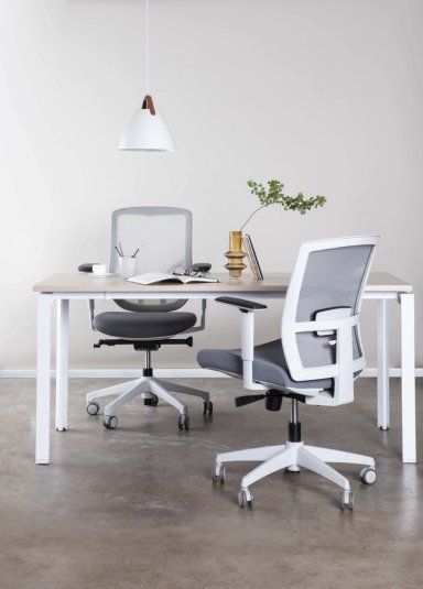 ESCRITORIO FORM OFFICE METALICO CUBIERTA MADERA NEO 140X60 - 4