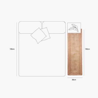 ALFOMBRA CALMA HOUSE YUTE URAL NATURAL 60 X 220 CM - 5