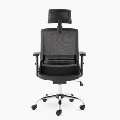 SILLA ESCRITORIO FORM OFFICE NEGRO CUBA ALTA BRAZO REG Y CABECERO - 5