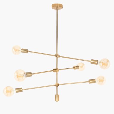 LAMPARA DE COLGAR ORBIT II BRONCE FORM - 1