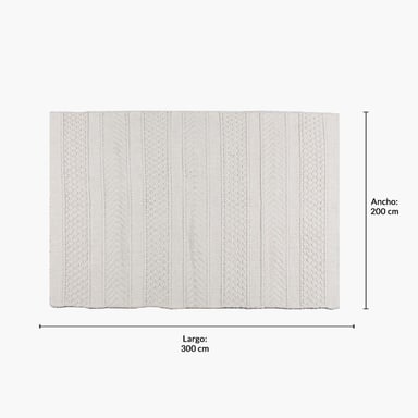 ALFOMBRA ALGODON BARTOLOME 200X300 BLANCO FORM - 5
