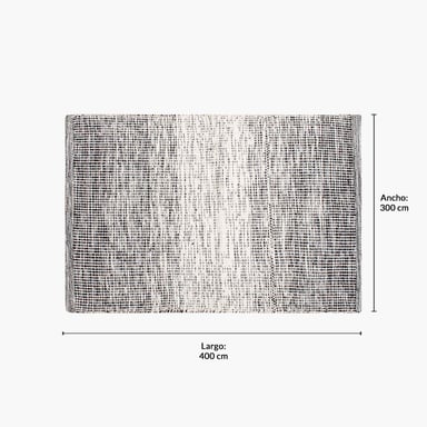 ALFOMBRA FORM DESIGN ALGODON CAIRO NEGRO NATURAL 300 X 400 CM - 6