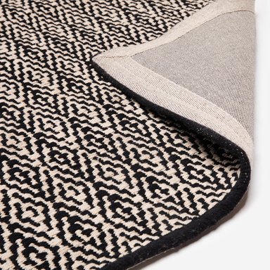 ALFOMBRA FORM DESIGN ALGODON NEPAL NEGRO NATURAL 170 X 240 CM - 1