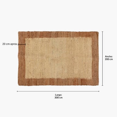ALFOMBRA YUTE NUBIA 200X300 CRUDO FORM - 5
