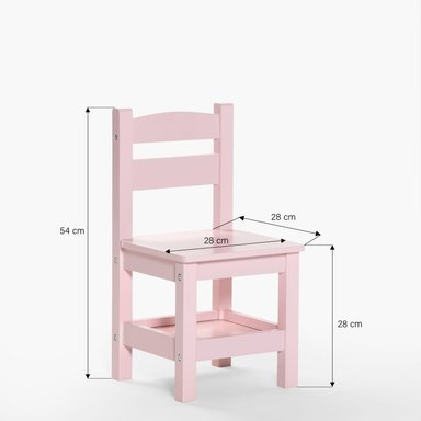 PACK INFANTIL FORM DESIGN 1 MESA 2 SILLAS OLIVIA BLANCO/ ROSADO MADERA - 8