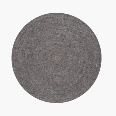 ALFOMBRA FORM DESIGN REDONDA YUTE GOBI GRIS NATURAL 120 X 120 CM - 1