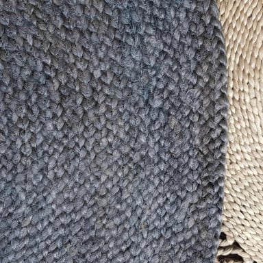 ALFOMBRA FORM DESIGN REDONDA YUTE GOBI GRIS NATURAL 120 X 120 CM - 3