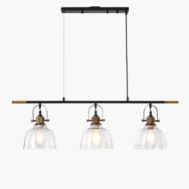LAMPARA DE COLGAR MAE X3 VIDRIO FORM - 1