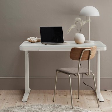 ESCRITORIO FORM DESIGN HOME OFFICE COSMO ELÉCTRICO BLANCO ACERO - 2