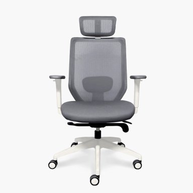 SILLA OFICINA FORM OFFICE GRIS CLARO FOCUS CON CABECERO - 1