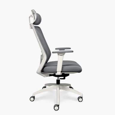 SILLA OFICINA FORM OFFICE GRIS CLARO FOCUS CON CABECERO - 3