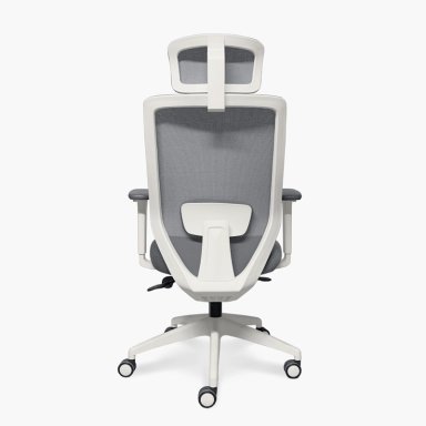 SILLA OFICINA FORM OFFICE GRIS CLARO FOCUS CON CABECERO - 4