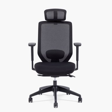 SILLA OFICINA FORM OFFICE NEGRO FOCUS CON CABECERO - 1
