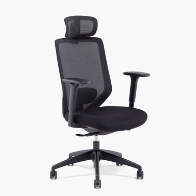 SILLA OFICINA FORM OFFICE NEGRO FOCUS CON CABECERO - 2