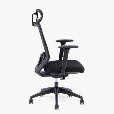 SILLA OFICINA FORM OFFICE NEGRO FOCUS CON CABECERO - 3