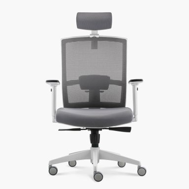 SILLA OFICINA FORM OFFICE GRIS CLARO TAYLOR PRO CON CABECERO - 1