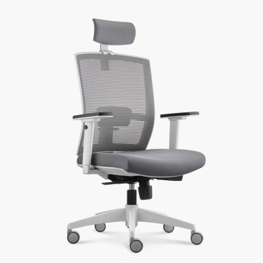 SILLA OFICINA FORM OFFICE GRIS CLARO TAYLOR PRO CON CABECERO - 3