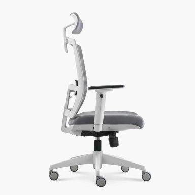 SILLA OFICINA FORM OFFICE GRIS CLARO TAYLOR PRO CON CABECERO - 4