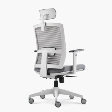 SILLA OFICINA FORM OFFICE GRIS CLARO TAYLOR PRO CON CABECERO - 5