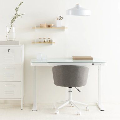SILLA DE OFICINA ANTON GRIS CON RUEDAS FORM - 8