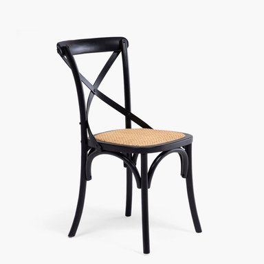 SILLA DE COMEDOR TRADITION MADERA RATTAN NEGRO FORM - 3