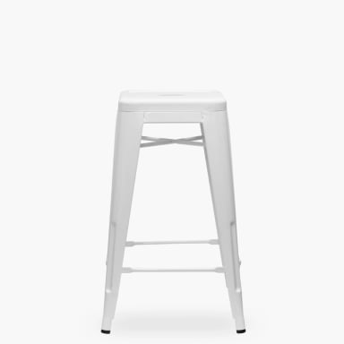 TABURETE MEDIO 67 TOLIX BLANCO FORM - 1