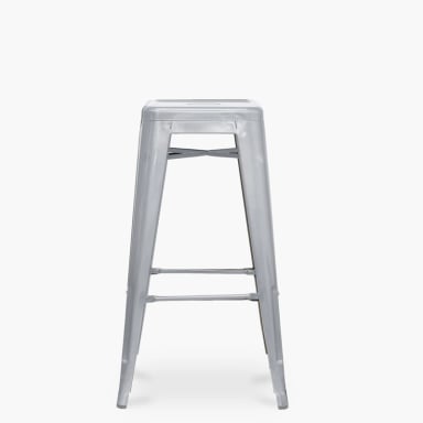 TABURETE FORM DESIGN METAL PLATEADO ALTO 77 TOLIX - 1