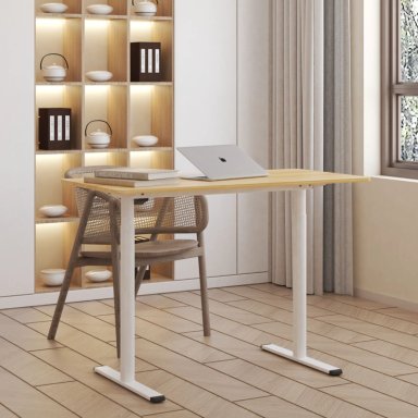 ESCRITORIO FORM DESIGN HOME OFFICE ORION ELÉCTRICO NATURAL ACERO - 2