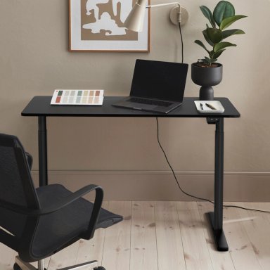 ESCRITORIO FORM DESIGN HOME OFFICE ORION ELÉCTRICO NEGRO ACERO - 4
