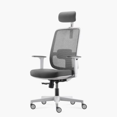 SILLA OFICINA FORM OFFICE GRIS CLARO LOTTO CON CABECERO - 2