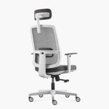 SILLA OFICINA FORM OFFICE GRIS CLARO LOTTO CON CABECERO - 4