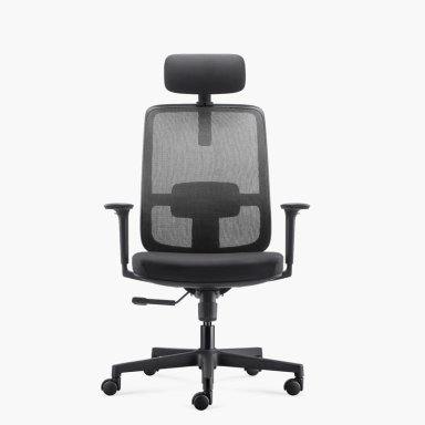 SILLA OFICINA FORM OFFICE NEGRO LOTTO CON CABECERO - 1