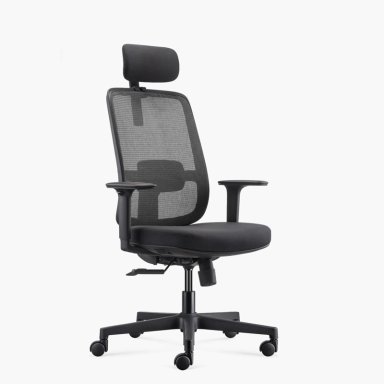 SILLA OFICINA FORM OFFICE NEGRO LOTTO CON CABECERO - 3