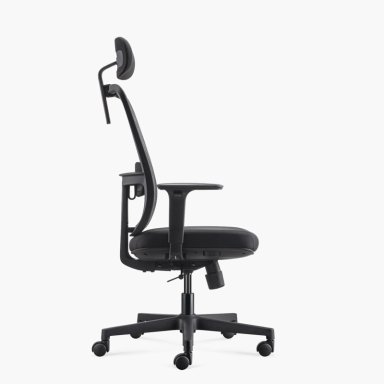 SILLA OFICINA FORM OFFICE NEGRO LOTTO CON CABECERO - 4