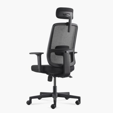 SILLA OFICINA FORM OFFICE NEGRO LOTTO CON CABECERO - 5