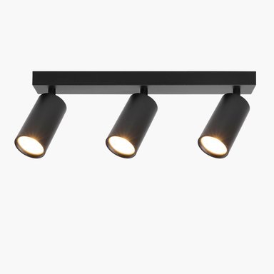 LAMPARA DE TECHO HARPER X3 NEGRO FORM - 1
