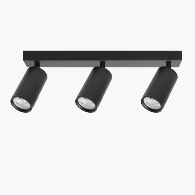LAMPARA DE TECHO HARPER X3 NEGRO FORM - 4
