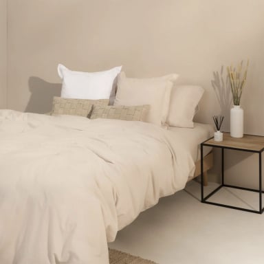 FUNDA PLUMON LINLOV 220X220 BEIGE (CAMA 1,5 PLAZAS) TEXTURA - 9