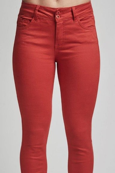 PANTALON MUJER TENTATION TERRACOTA GABARDINA SEMI RECTO - 2
