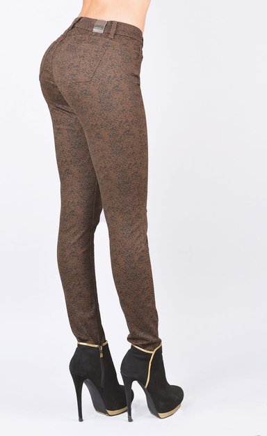 PANTALON MUJER TENTATION CAFE ESTAMPADO PITILLO - 2