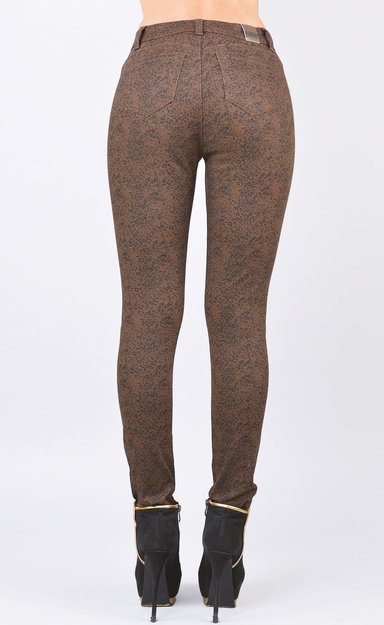 PANTALON MUJER TENTATION CAFE ESTAMPADO PITILLO - 3