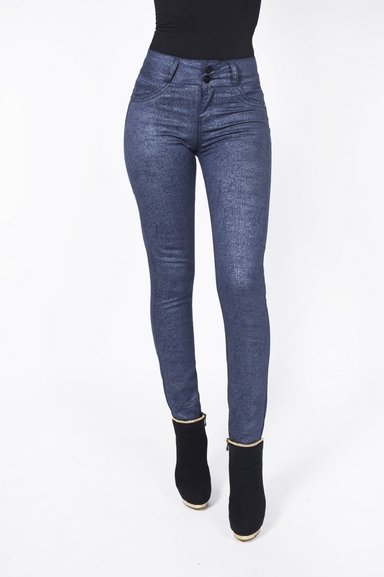 PANTALON MUJER TENTATION AZUL GAB. ESTAMPADO - 4