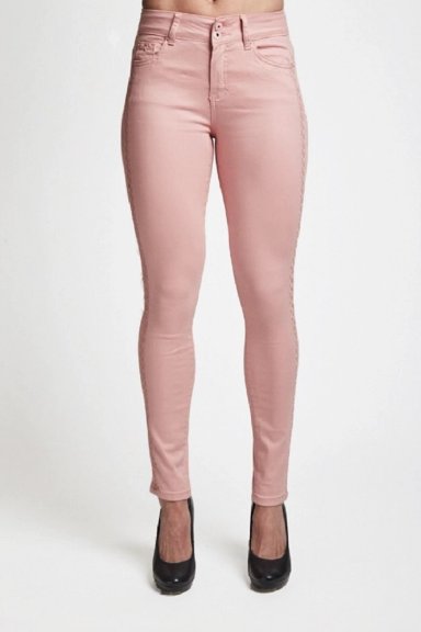 PANTALÓN MUJER TENTATION PALO ROSA TOBILLERO GAB. CORDON COSTADO - 1
