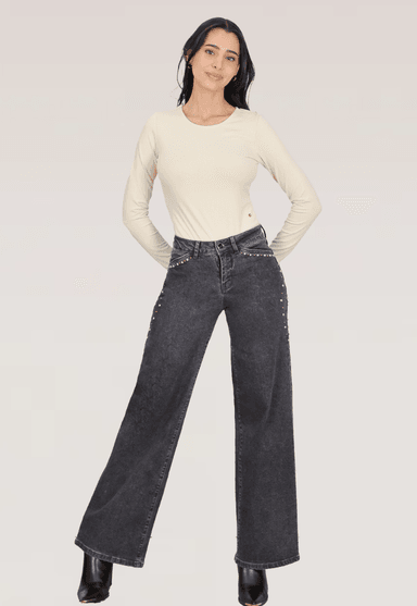 WIDE LEG TACHAS  TIRO MEDIO - 1