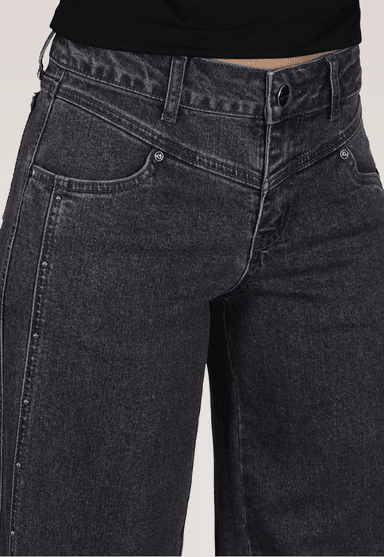 WIDE LEG TACHAS Y CORTE TIRO MEDIO - 3