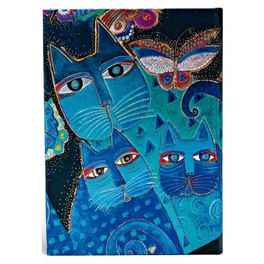 LIBRETA BLUE CATS & BUTTERFLIES MIDI TAPA DURA PAPERBLANKS - 1