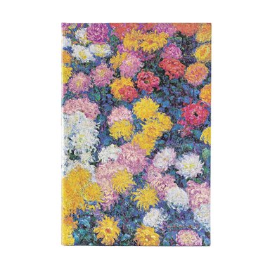 LIBRETA PAPERBLANKS MONET CRISANTEMOS MIDI LINEAS TAPA DURA - 1