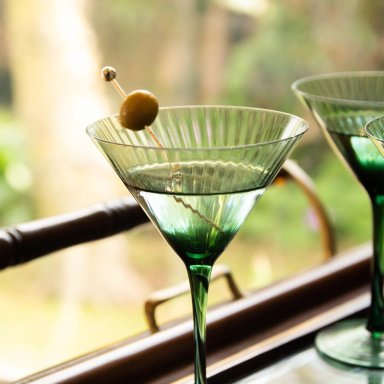 SET 6 COPAS MARTINI VERDE - 1