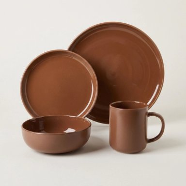 JUEGO DE LOZA 16 PIEZAS VAJILLA CERAMICA COFFEE - 1
